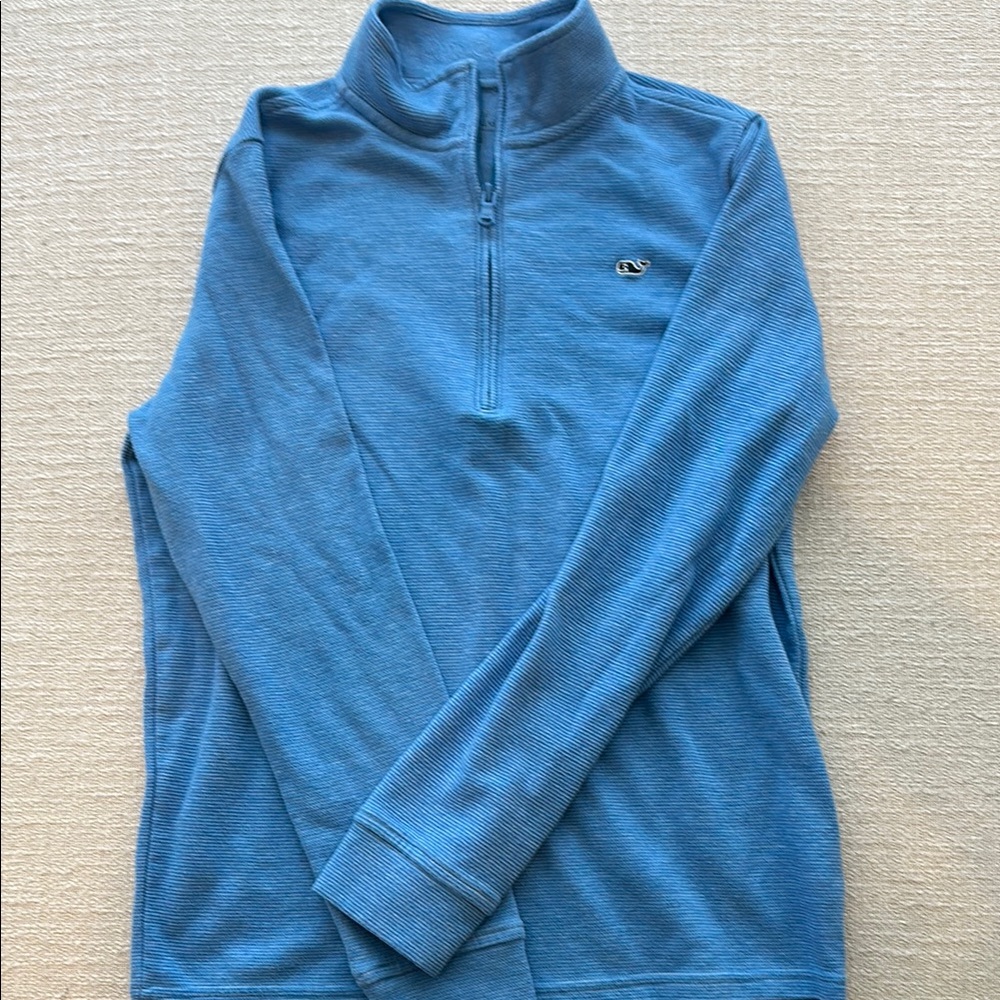 Vineyard Vines Kids Blue Quarter-Zip Pullover